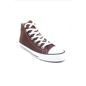 Unisex Günlük Keten Rahat Bilekli Kahve Uzun Convers Sneaker Spor Ayakkabı
