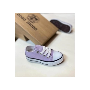 Günlük Keten Rahat Lila Bebek & Çocuk Sneaker Convers Spor Ayakkabı