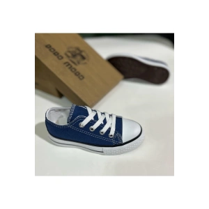 Unisex Günlük Keten Rahat Kot Mavi Bebek & Çocuk Sneaker Spor Ayakkabı