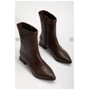 Kadın Kahve Sivri Burun Bot Günlük Bot Boots