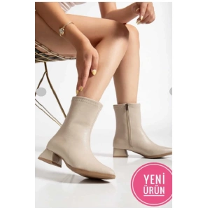 Kadın Bej Sivri Burun Bot Günlük Bot Boots