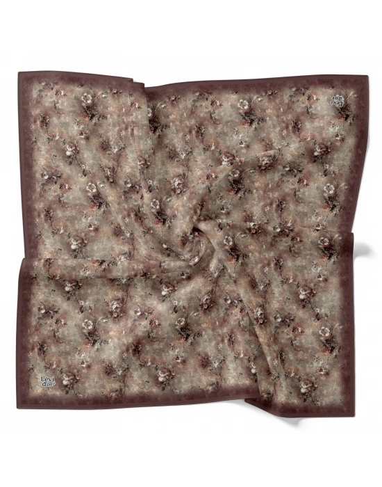 Levidor Kristal Eşarp D3 Bordo Bej