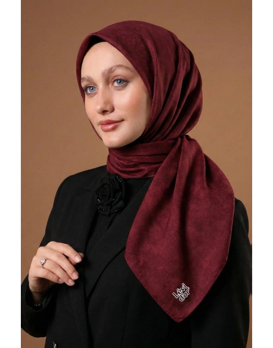 Levidor Kristal Eşarp Bulut Desen Bordo