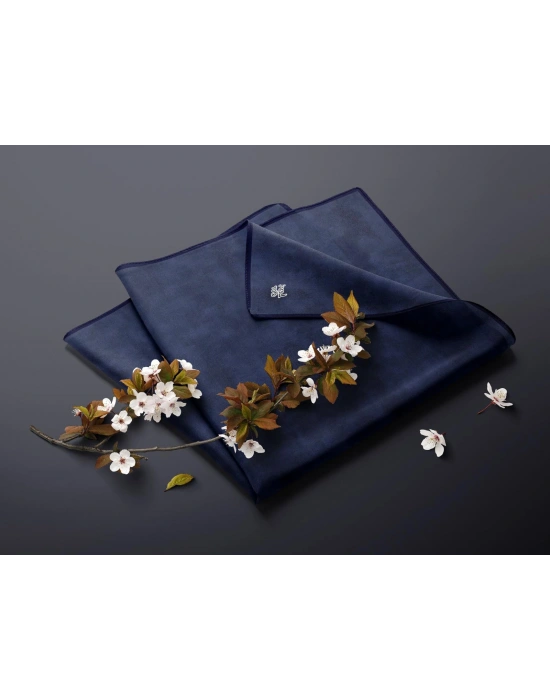 Levidor Kristal Eşarp Bulut Desen Lacivert