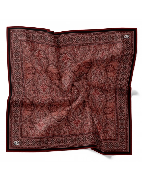 Levidor Kristal Eşarp Etnik Desen Bordo