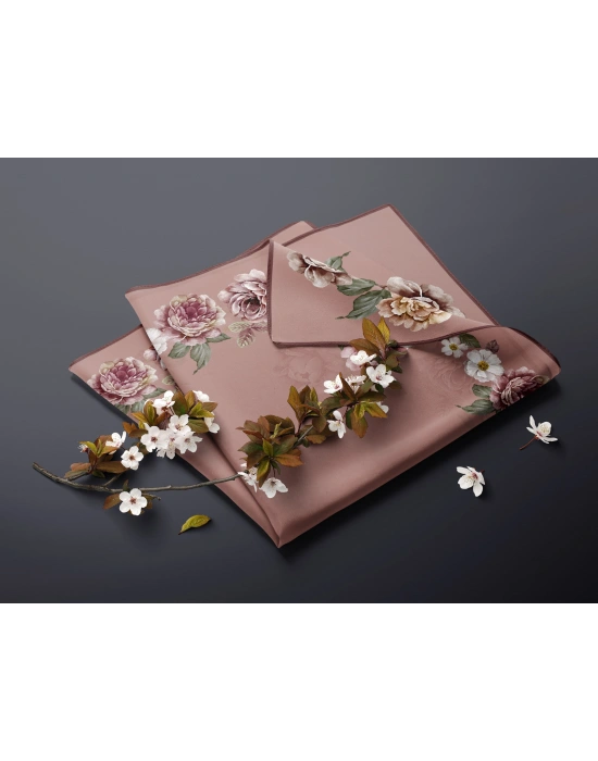 Bonjela Soft Eşarp D1 Çiçekli Gül Kurusu