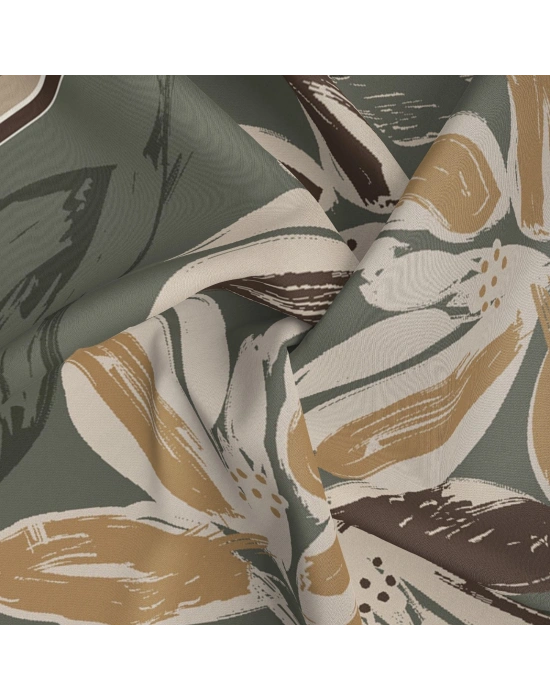 Bonjela Soft Eşarp Yonca Desen Küf Yeşili