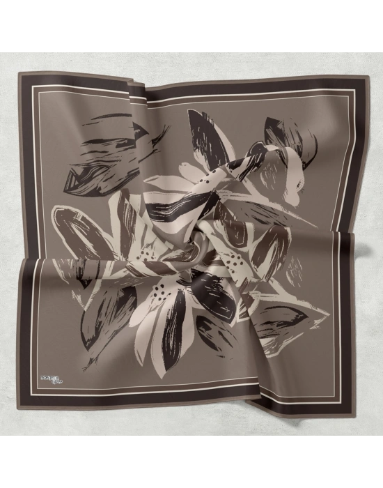 Bonjela Soft Eşarp Yonca Desen Vizon