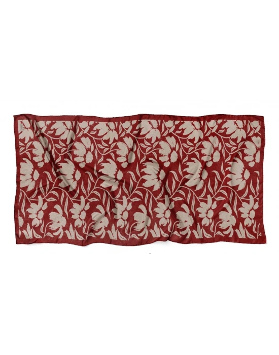 Mavi İpek Bordo Serisi Soft Pamuk Şal D1