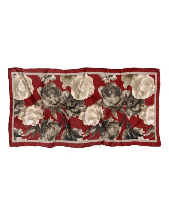 Mavi İpek Bordo Serisi Soft Pamuk Şal D5