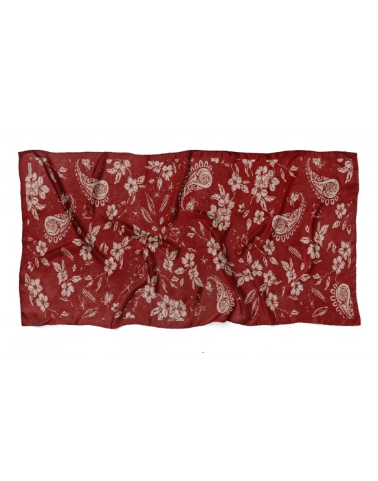 Mavi İpek Bordo Serisi Soft Pamuk Şal D7