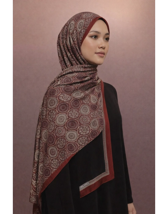 Mavi İpek Bordo Serisi Soft Pamuk Şal D8