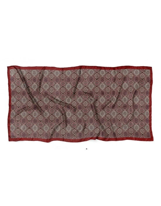 Mavi İpek Bordo Serisi Soft Pamuk Şal D8