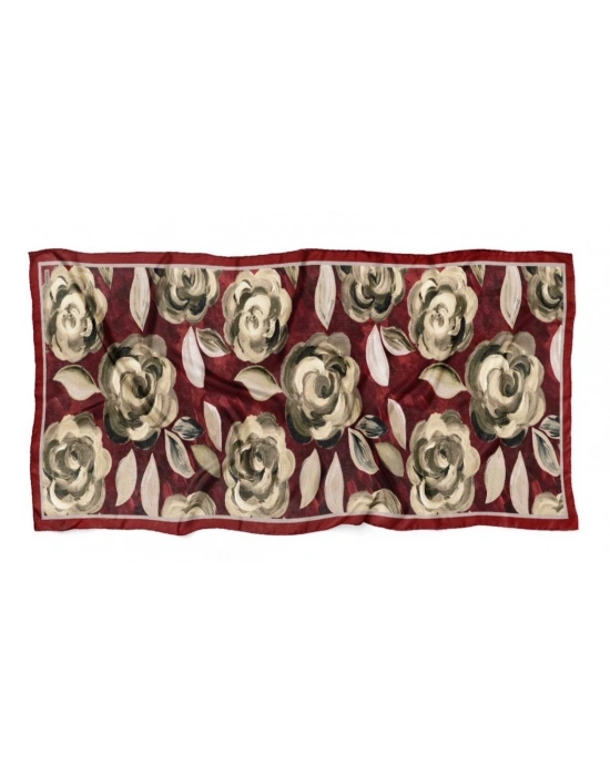 Mavi İpek Bordo Serisi Soft Pamuk Şal D10