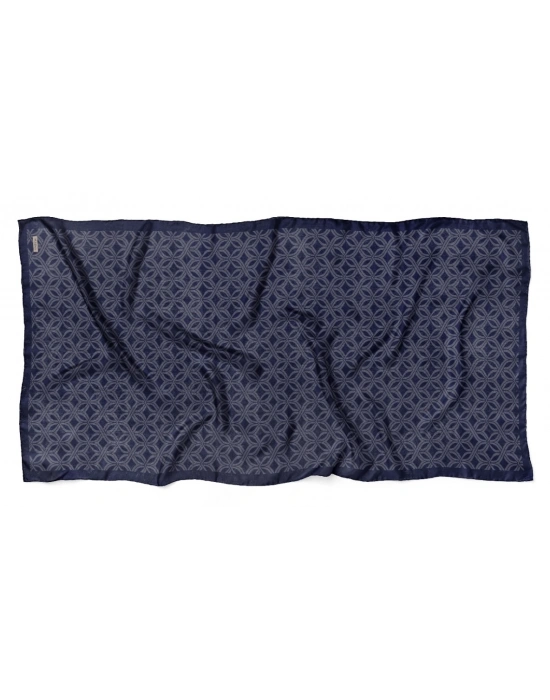 Mavi İpek Lacivert Serisi Soft Pamuk Şal D1