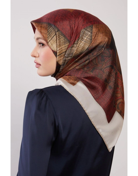 Levidor Kristal Eşarp D5 Siyah Bordo