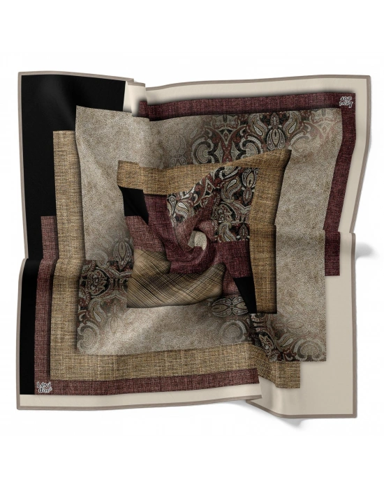 Levidor Kristal Eşarp D5 Siyah Gülkurusu