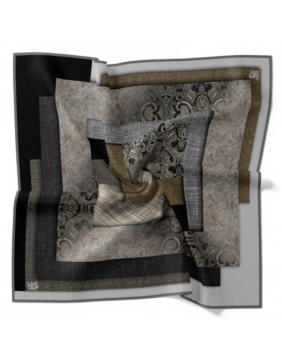 Levidor Kristal Eşarp D5 Siyah Gri