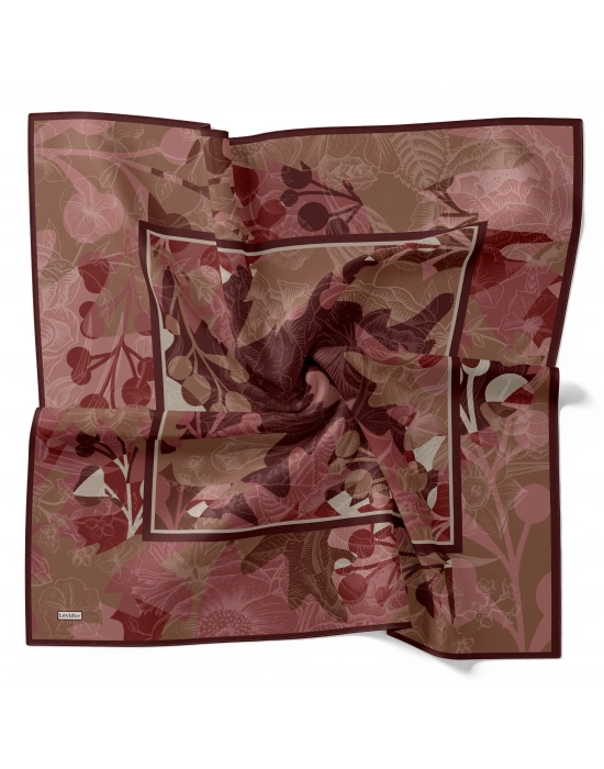 Levidor Royal Eşarp Yaprak Desen Gülkurusu