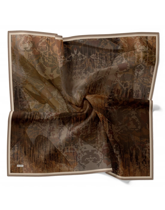 Levidor Royal Eşarp Batik Desen Sütlü Kahve
