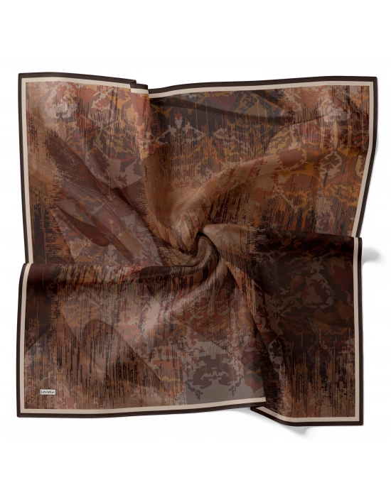 Levidor Royal Eşarp Batik Desen Kahve