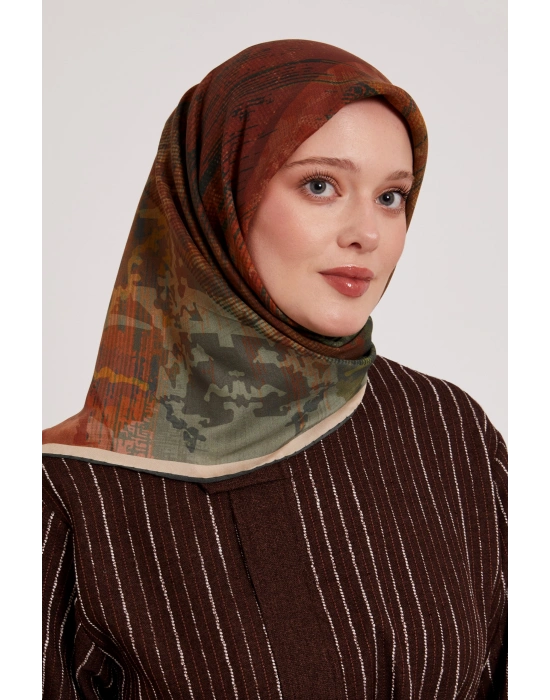 Levidor Royal Eşarp Batik Desen Zümrüt