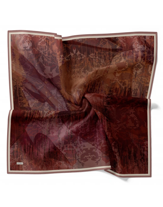 Levidor Royal Eşarp Batik Desen Gül Kurusu