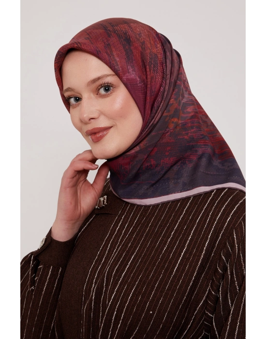 Levidor Royal Eşarp Batik Desen Mor