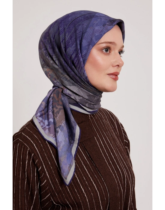 Levidor Royal Eşarp Batik Desen Lacivert