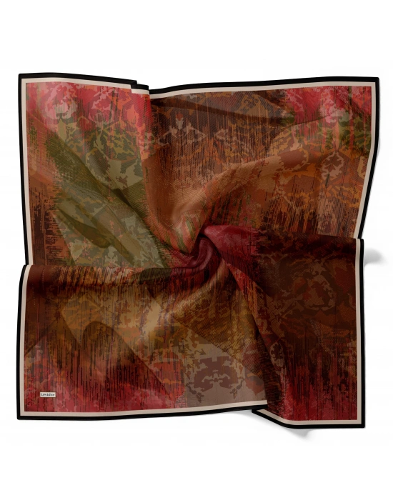 Levidor Royal Eşarp Batik Desen Kiremit