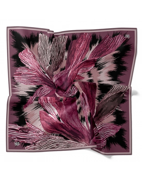 Levidor Tensel Eşarp Fırça Desen Mor