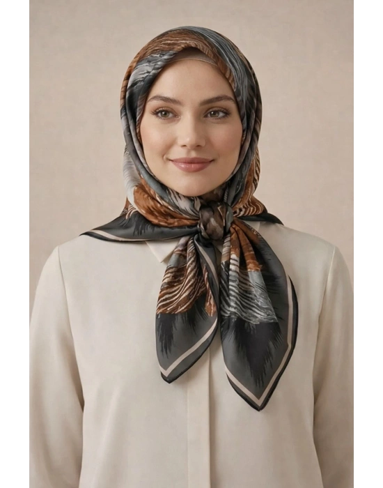 Levidor Tensel Eşarp Fırça Desen Gri