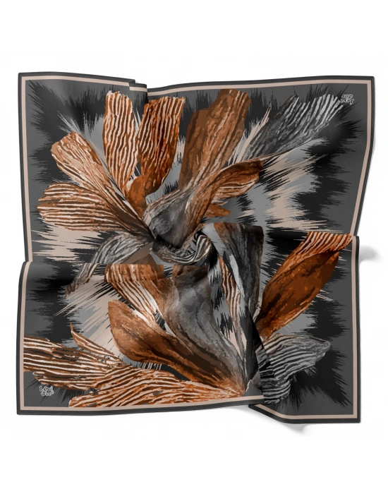 Levidor Tensel Eşarp Fırça Desen Gri