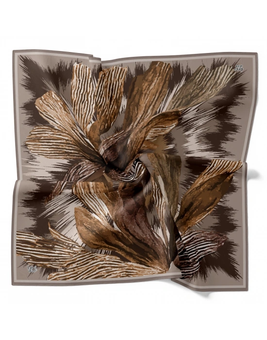 Levidor Tensel Eşarp Fırça Desen Vizon