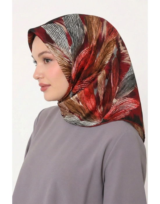 Levidor Tensel Eşarp Fırça Desen Bordo