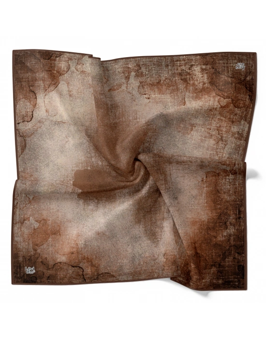 Levidor Tensel Eşarp Batik Desen Acı Kahve