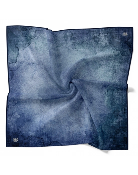 Levidor Tensel Eşarp Batik Desen Saks Mavi