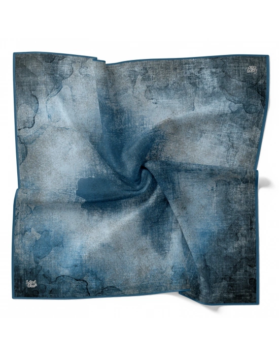 Levidor Tensel Eşarp Batik Desen İndigo Mavi
