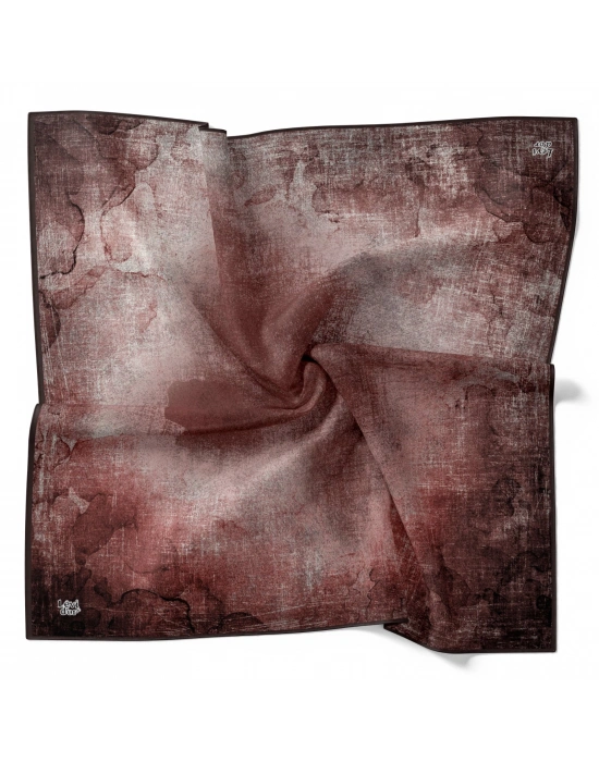 Levidor Tensel Eşarp Batik Desen Siyah Bordo