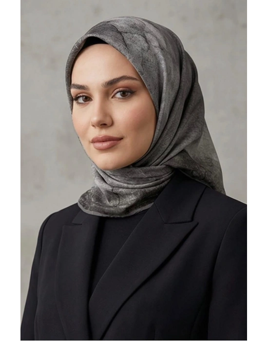 Levidor Tensel Eşarp Batik Desen Gri