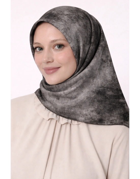 Levidor Tensel Eşarp Batik Desen Siyah