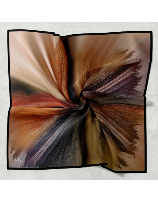 Bonjela Soft Eşarp Fırça Desen Kiremit