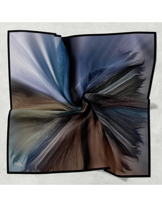 Bonjela Soft Eşarp Fırça Desen Siyah