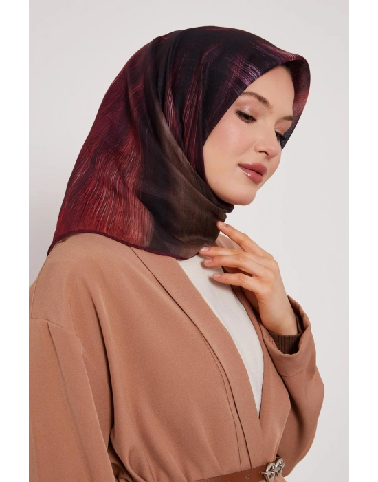 Bonjela Soft Eşarp Fırça Desen Bordo