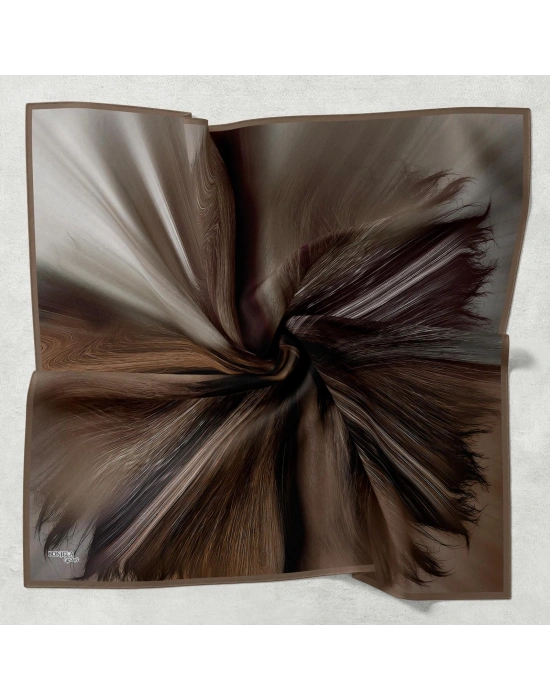 Bonjela Soft Eşarp Fırça Desen Kahve