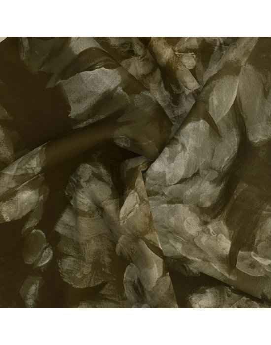 Bonjela Soft Eşarp D2 Çiçek Desen Haki