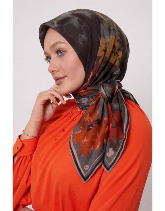 Mismara Organik Pamuk Eşarp D1 Füme