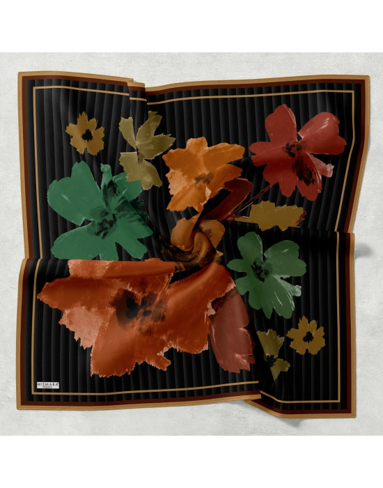 Mismara Organik Pamuk Eşarp D1 Siyah