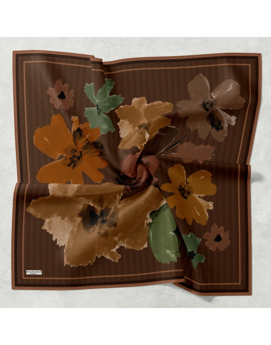 Mismara Organik Pamuk Eşarp D1 Acı Kahve