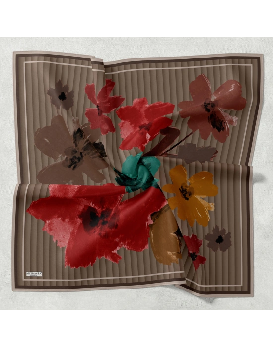 Mismara Organik Pamuk Eşarp D1 Pudra Vizon